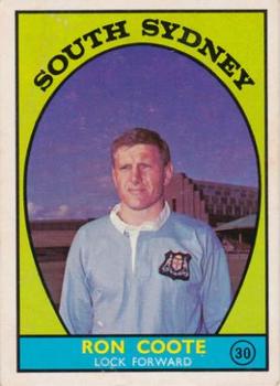 1968 Scanlens Series 1 #30 Ron Coote Front